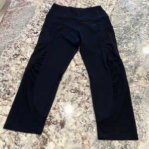 Gymshark black mesh capri leggings